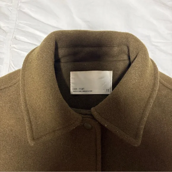 Oak And Fort Varsity Wool Blend Bomber - Picture 4 of 5